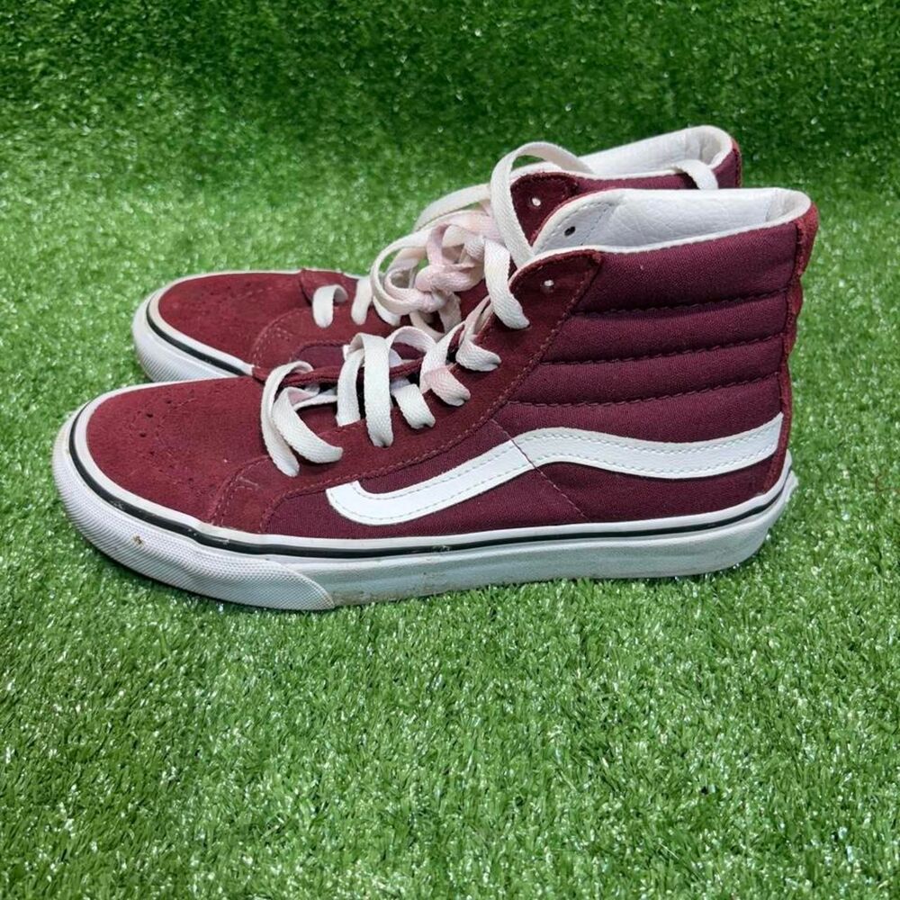 Vans Women's Burgundy and Red Trainers